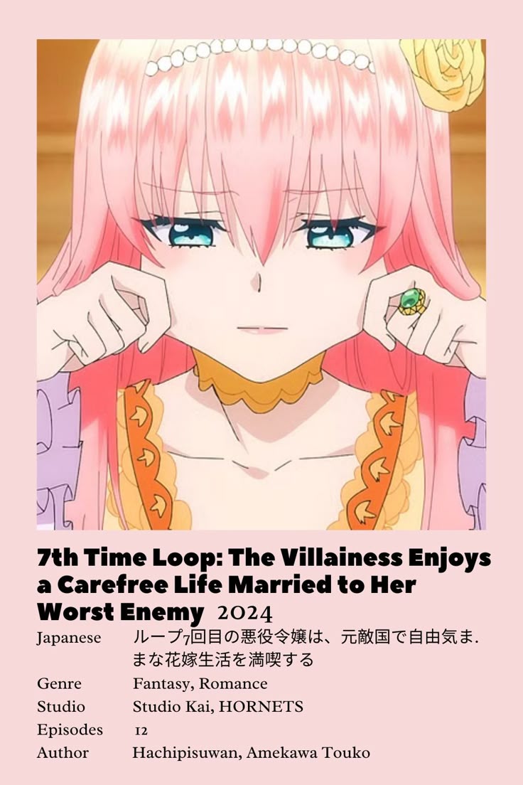 7Th Time Loop Anime Minimalist Poster Romantic Anime List Anime