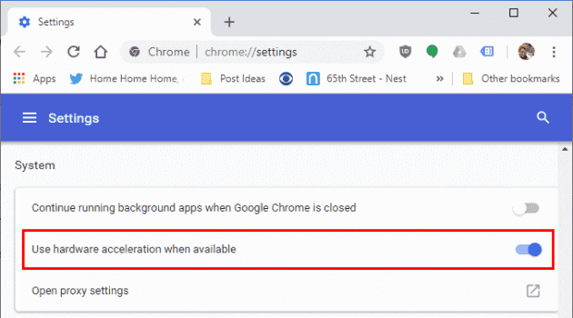 Chrome Enable Disable Hardware Acceleration