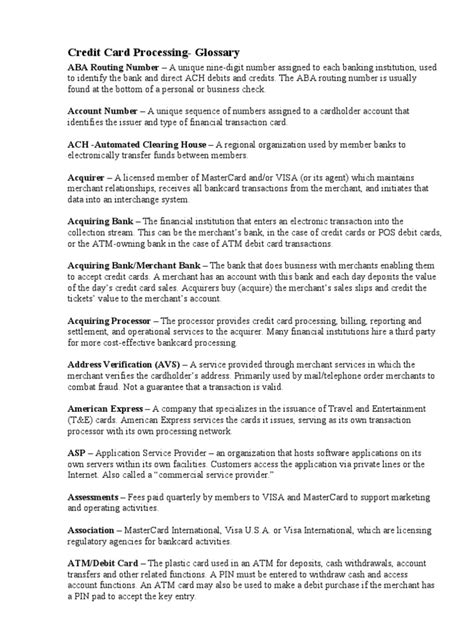 Guide To Credit Card Processing Terminology