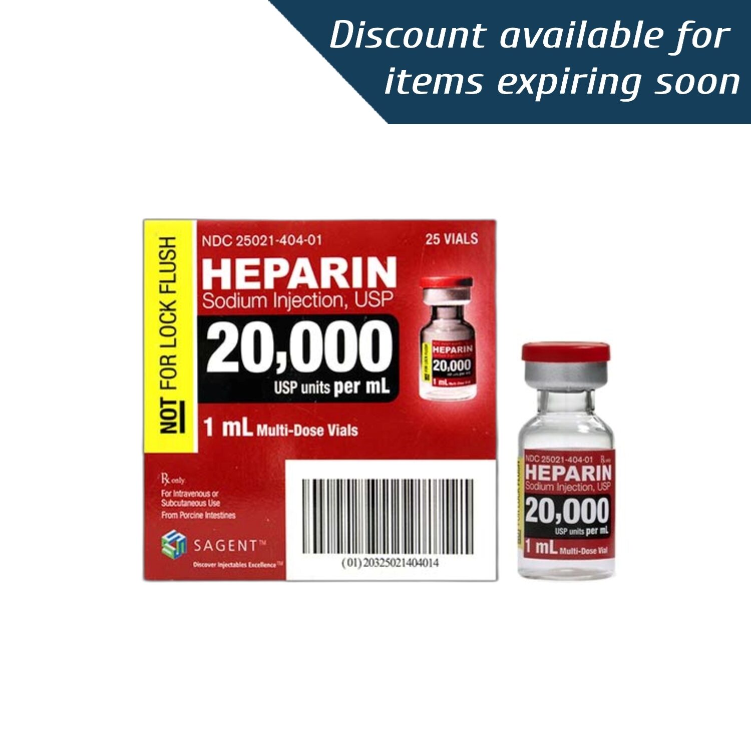 Heparin Sodium Injection 25 Tray Mcguff