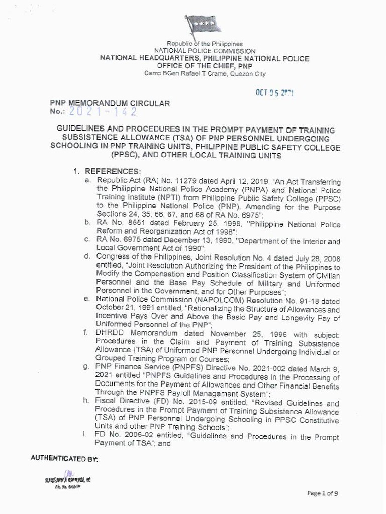 Training And Development For Pnp Personnel Life Of Maharlika